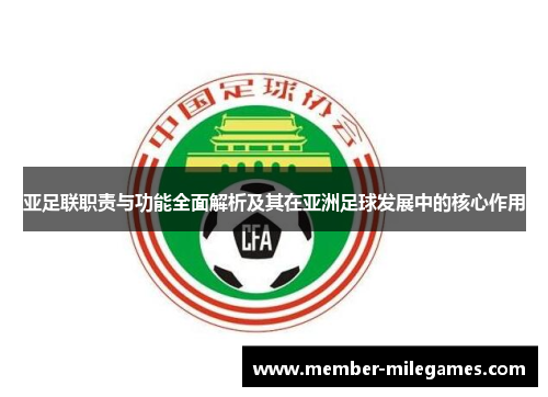 亚足联职责与功能全面解析及其在亚洲足球发展中的核心作用