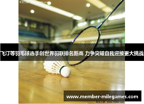 飞汀等羽毛球选手创世界羽联排名新高 力争突破自我迎接更大挑战