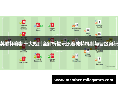 英联杯赛制十大规则全解析揭示比赛独特机制与晋级奥秘